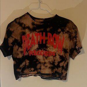 Death Row Records Tie-Dye Crop Top